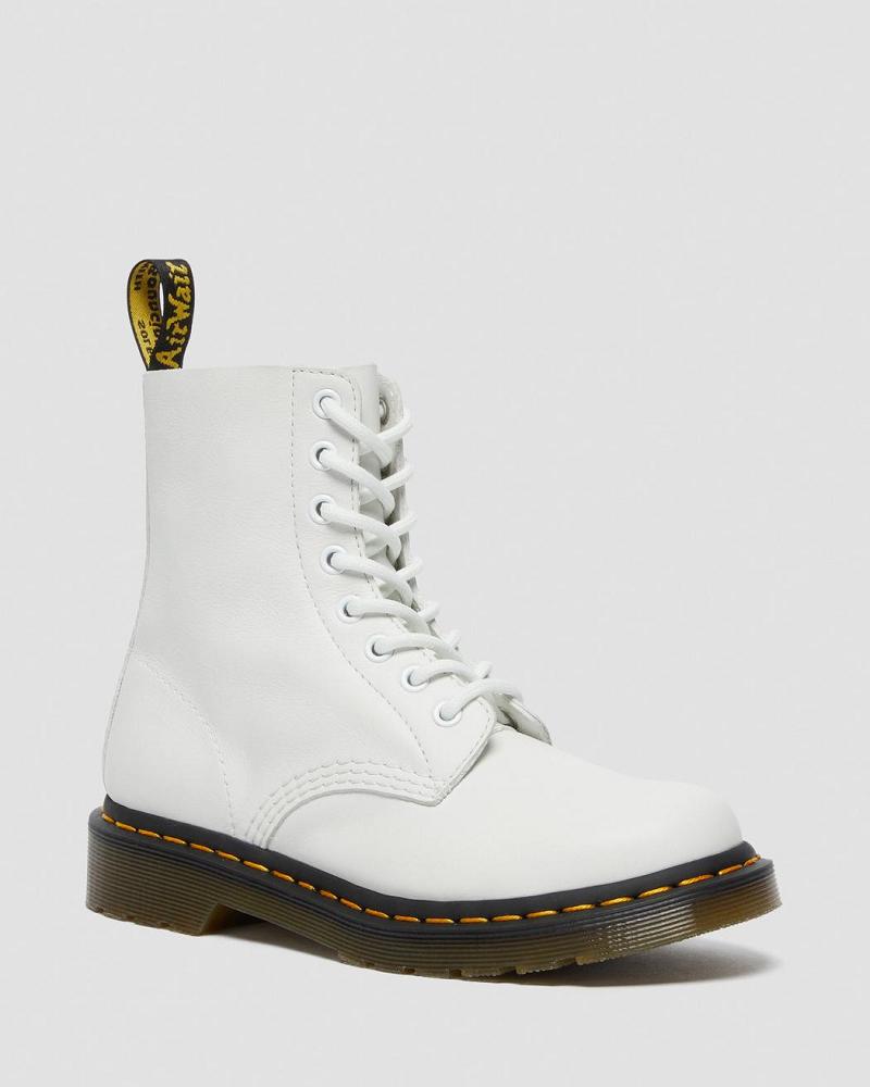 Dr Martens 1460 Pascal Virginia Leren Enkellaars Dames Wit | NL 88EBC